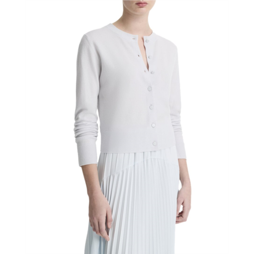 Vince tipped half moon wool & cashmere-blend cardigan