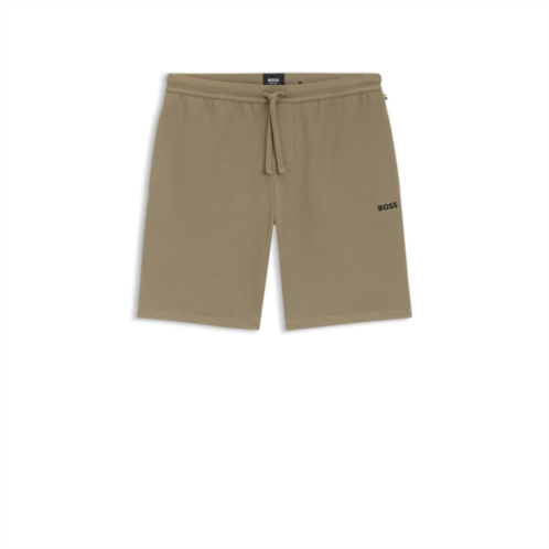 BOSS embroidered-logo pyjama shorts in a cotton blend