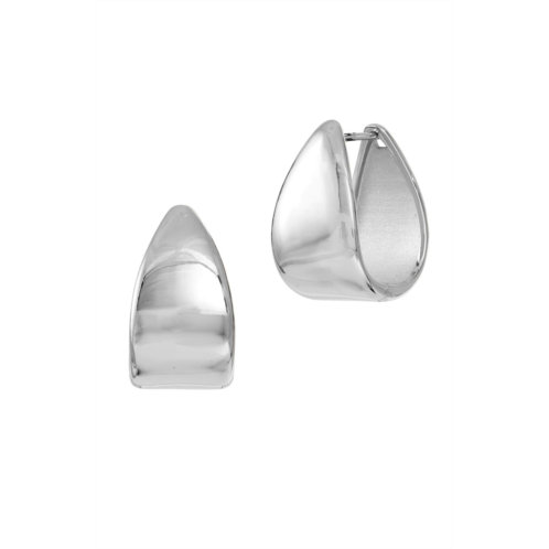 SAVVY CIE JEWELS rhodium plated bold huggie hoop earring