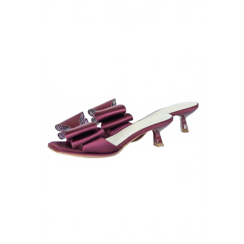 Matisse womens holland bow heels in burgundy