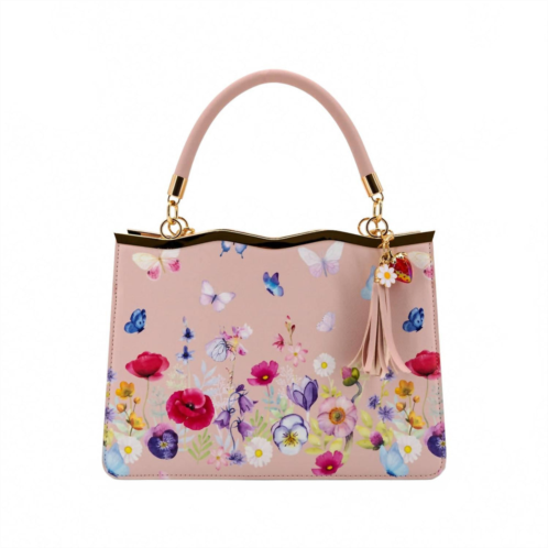 Like Dreams womens clarette floral crossbody bag in blush