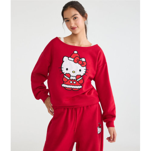 Aeropostale hello kitty santa suit off-the-shoulder sweatshirt