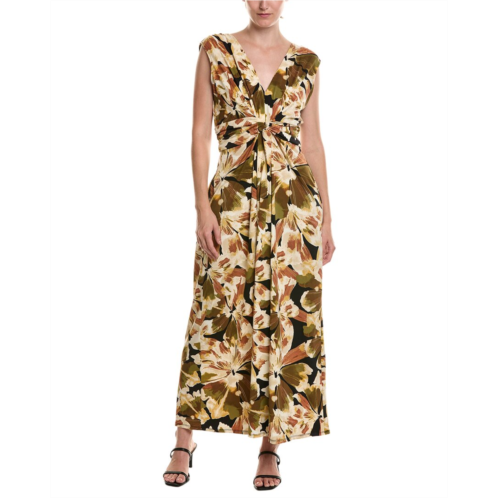 anne klein twist front maxi dress