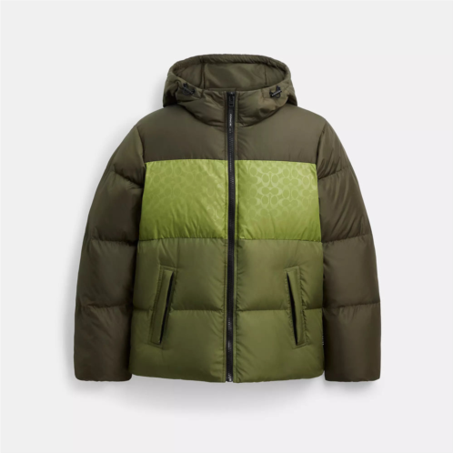 Coach Outlet colorblock down jacket