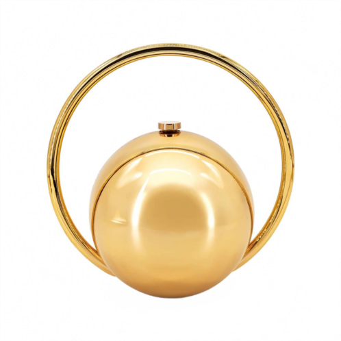 Like Dreams womens vanta marble ring clutch bag in gold