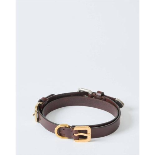 ETRO womens buckles leather belt in dark brown