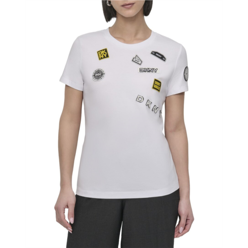 DKNY pins n patches top