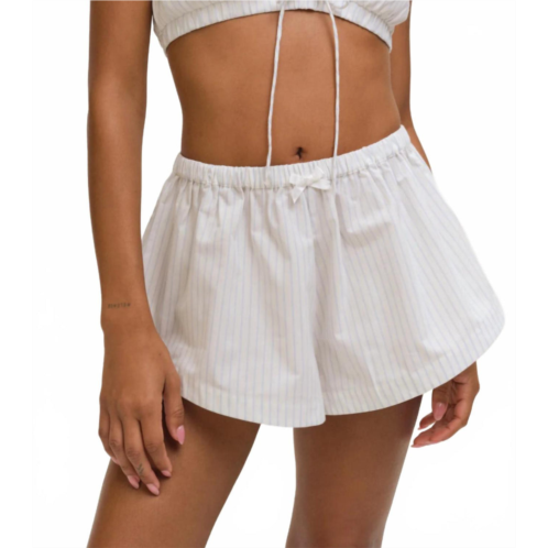 For Love & Lemons trixie sleep shorts in off white