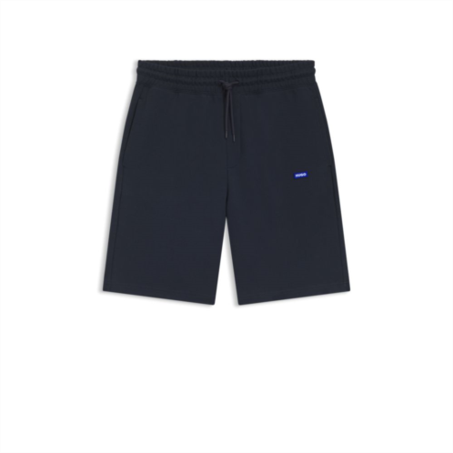 HUGO cotton-terry shorts with logo patch