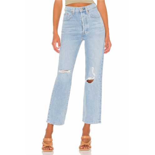 LEVI womens premium ribcage straight ankle jeans in jazz time
