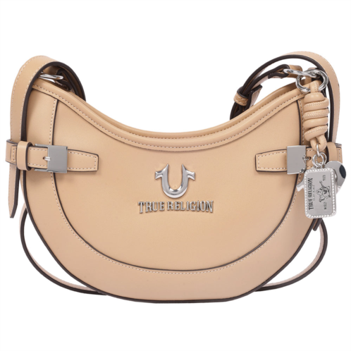 True Religion blake smooth pu belted hobo bag WOMENS faux leather shoulder & crossbody handbag