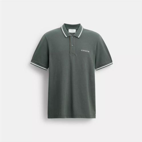 Coach Outlet signature trim polo in organic cotton