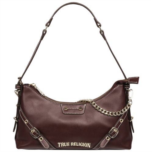 True Religion smooth pu belted shoulder bag