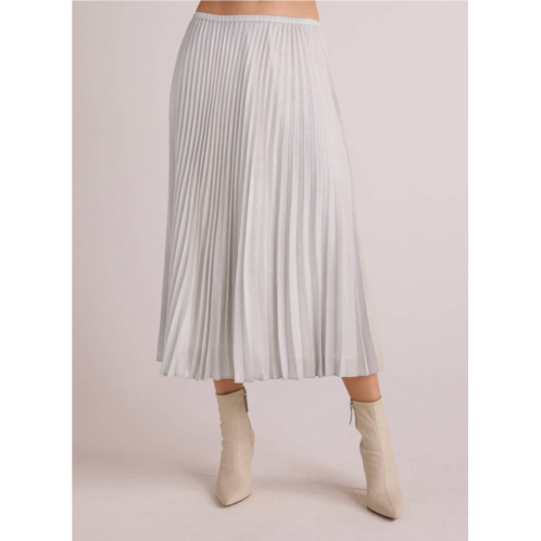 Bella Dahl hand pleated midi skirt in metallic opal