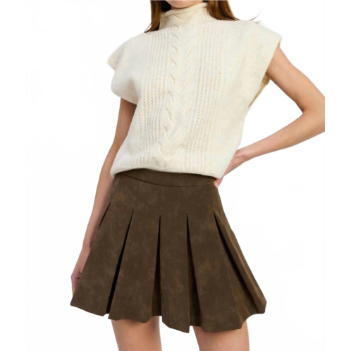 En Saison miller mini skirt in brown