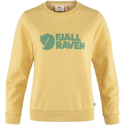 Fjallraven womens logo sweater in mais yellow