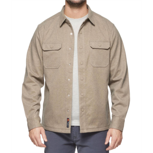 Flags & Anthem hamlin stretch twill shirt jacket in beige