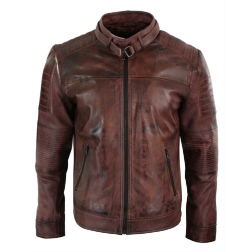 TruClothing cross zip biker racer jacket