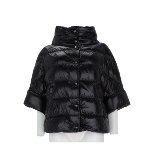 HERNO puffer-style black sports jacket with glossy finish