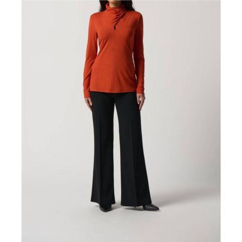 Joseph Ribkoff mock collar sweater in tandoori