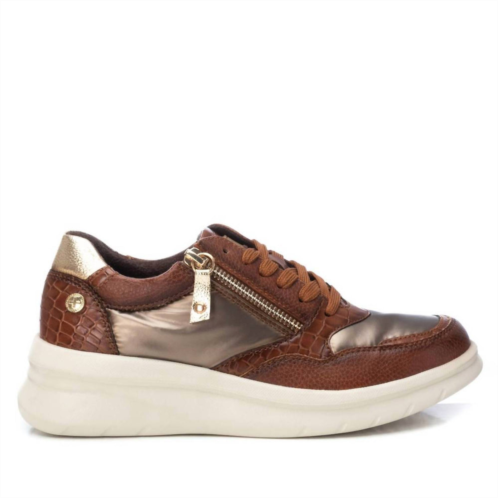 Xti womens trainer sneakers in camel