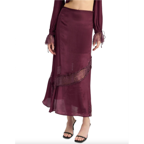 En Saison cover slip skirt in bordeaux