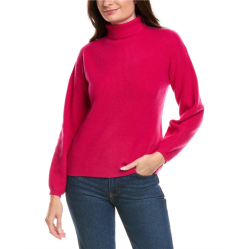 kier j ribbed turtleneck wool & cashmere-blend sweater