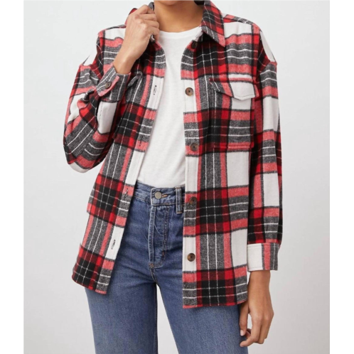 Rails turner jacket in ivory crimson