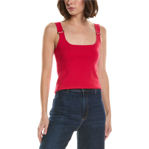 T Tahari double square neck rib tank