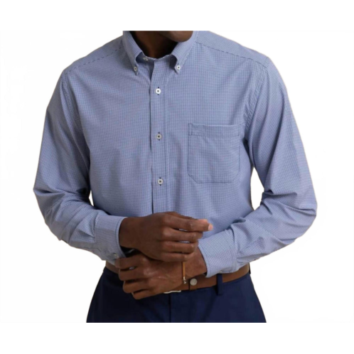 SOUTHERN TIDE gingham intercoastal sport shirt in seven seas blue