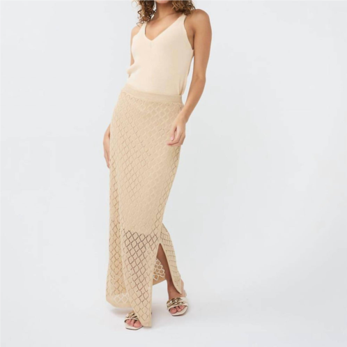 ESQUALO small diamond knit skirt in soft gold