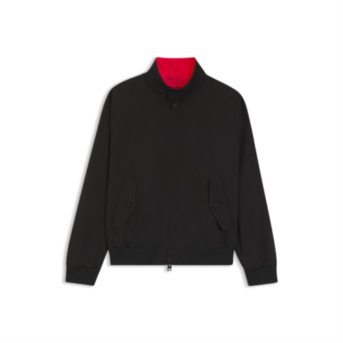 HUGO twill bomber jacket with buttoned stand collar
