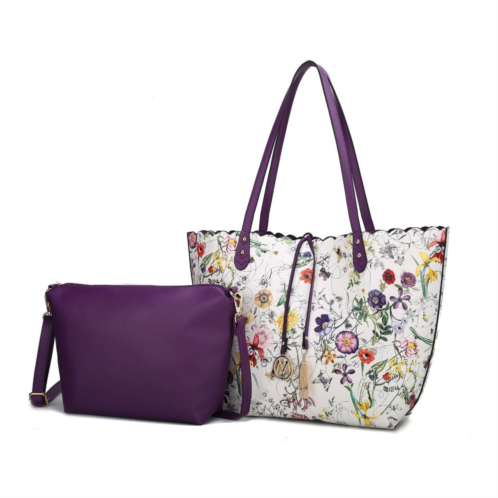 MKF Collection danielle reversible shopper tote bag crossbody pouch by mia k