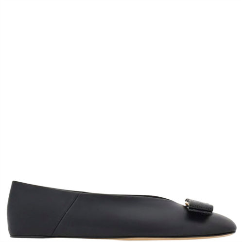 SALVATORE FERRAGAMO vanna leather ballerina flats