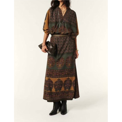 Ba&sh bayro skirt in chocolate print