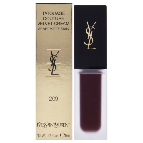 Yves Saint Laurent tatouage couture velvet matte cream - 209 anti-social prune by for women - 0.2 oz lipstick
