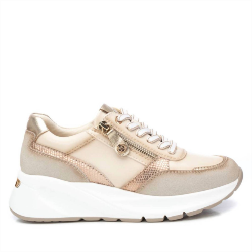 Xti womens casual sneakers in beige