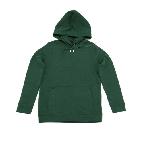 UNDER ARMOUR womens hustle fleece hoodie in forest green