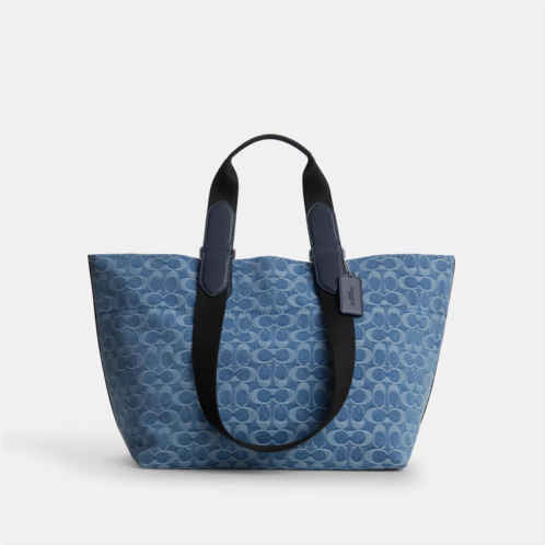 Coach Outlet small tour tote bag in signature denim