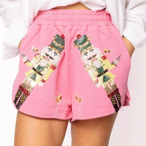 QUEEN OF SPARKLES martini nutcracker short in pink