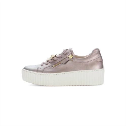 GABOR womens cara bee platform sneaker in rose gold