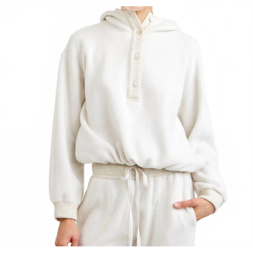 Bella Dahl tie waist hoodie in oatmeal