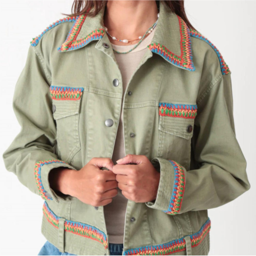 Electric & Rose decklyn denim jacket in army green