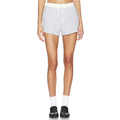 Rag & Bone terry mix media sweatshort in heather grey