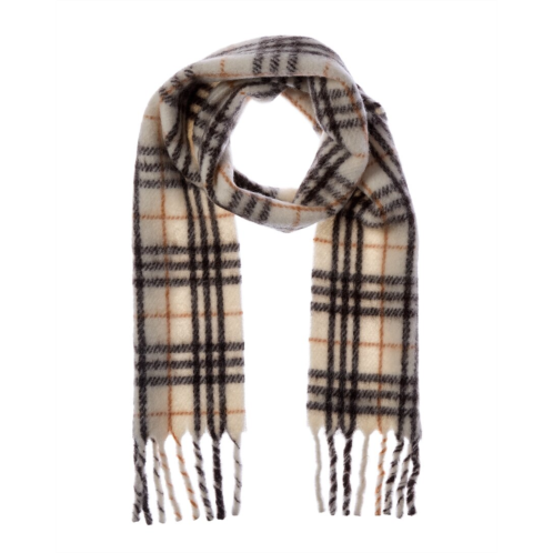 Burberry narrow check wool-blend scarf