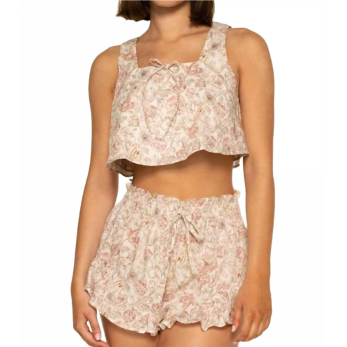 Montce floral boho short in venecia