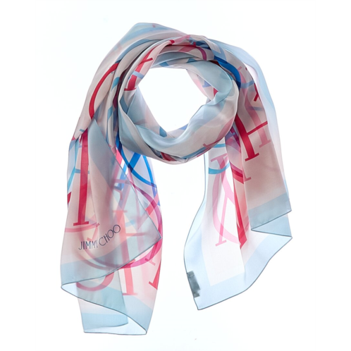 Jimmy Choo logo silk scarf