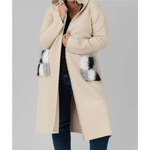 Joh stella hooded coat in beige