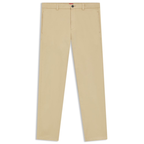 HUGO slim-fit trousers in stretch-cotton gabardine