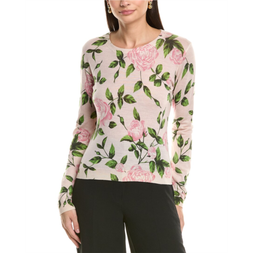 Oscar de la Renta english rose wool sweater